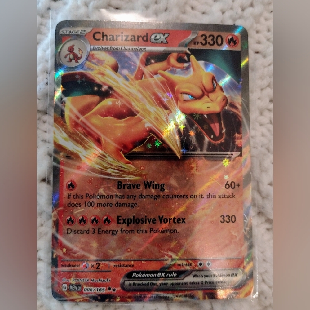 Pokemon Charizard ex  006/165 Scarlet & Violet: 151 Half Art Card Double Rare NM